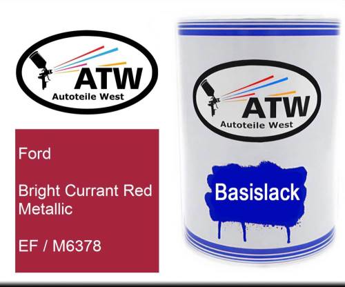 Ford, Bright Currant Red Metallic, EF / M6378: 500ml Lackdose, von ATW Autoteile West.